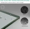 Close-up of glass with water droplets and a diagram illustrating its features. Produktbild-Vorschau