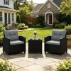 Set di mobili da giardino in polyrattan COSTWAY da 3 pezzi, Anteprima dell’immagine prodotto 9