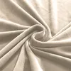 Sofabezug 4 Sitzer 235-300cm - Hellbeige - Samt - Stretch Produktbild-Vorschau 5
