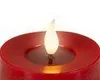 LED Kerze 7,5x9,5cm mit Timer - Wachs Flacker-Effekt Rot / Produktbild-Vorschau 4