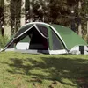 vidaXL Tenda familiare per 6 persone Verde Impermeabile Anteprima dell’immagine prodotto 2