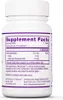 The back of a white supplement bottle showing the supplement facts label. Produktbild-Vorschau