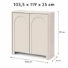 Highboard Vento Kaschmir 2-Türig , Breite: 103,5cm / Höhe: Produktbild-Vorschau 2