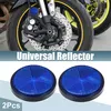 2pcs universel rond forme réflecteur pour moto bleu Voir les images du produit 1