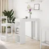 vidaXL Barový stůl s policí bílý 102x50x103,5 cm Dřevěný Náhled obrázku produktu 3