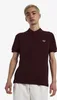 Fred Perry Polo normale Passform bordeaux einfarbig Produktbild-Vorschau 4