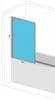 A diagram of a shower screen for a bathtub. Produktbild-Vorschau