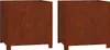 vidaXL Pflanzkübel mit Beinen 2 Stk. Rostig 50x50x50 cm Produktbild-Vorschau 1