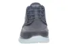 A front view of a gray Skechers boot with a white sole. Náhled obrázku produktu