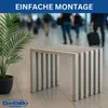 DanDiBo Sitzhocker Edelstahl Modern Wetterfest Metall Produktbild-Vorschau 5