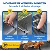 MONZANA® Dachrinnenschutz 7m inkl. 16 Befestigungsclips Produktbild-Vorschau 3