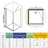 IMPTS 80 x 80 cm Duschkabine Duschabtrennung Glas Duschtür Produktbild-Vorschau 3