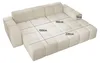 Sofa mit Hocker, Couch L-Form, Veloursstoff, Links Sofa, Produktbild-Vorschau 7