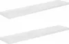 vidaXL Schweberegale 2 Stk. Hochglanz-Weiß 120x23,5x3,8 cm Produktbild-Vorschau 1