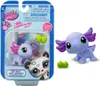 A packaged Littlest Pet Shop toy set with a purple axolotl-like figure and a panda figure, along with accessories. Podgląd zdjęcia produktu