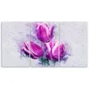 Triptychon auf leinwand lila blumen 150x100 cm Feeby lila Produktbild-Vorschau 3