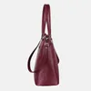 TORA - Borsa shopper in pelle rosso borgogna Anteprima dell’immagine prodotto 2