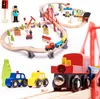 Binario ferroviario in legno 70 elementi Anteprima dell’immagine prodotto 1