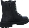 A black lace-up boot shown from the side. Voir les images du produit