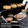 BBQ Grillspatel Set 2er Edelstahl Wender 130mm Küchenwender Produktbild-Vorschau 5
