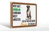 Holzschild Spruch 30x20cm Glück nicht anfassen Boxer Hund Produktbild-Vorschau 1