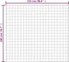 A grid overlay on a white background with dimensions indicated. Náhled obrázku produktu