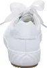 A rear view of a white leather sneaker with white ribbon laces. Náhled obrázku produktu