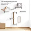 PawGiant 5-in-1 Kletterwand Katzen Set, Stabiles Holz Produktbild-Vorschau 6
