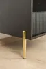 Close-up of a furniture leg attached to a dark cabinet. Produktbild-Vorschau