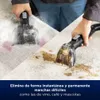 A split image showing a carpet cleaner in action on two different stained carpets. Voir les images du produit