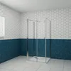 90x90cm 185cm U-Form Duschkabine Duschtür 6mm ESG Nano Produktbild-Vorschau 1