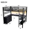 Flieks etagebed 140x200 cm met bureau, hoogslaper met lades Productafbeelding-voorbeeld 5