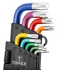 Chiavi Torx TOPEX, colorate, set di 9 pezzi. Anteprima dell’immagine prodotto 4
