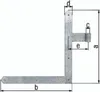NW-GAH Paumelle d'angle (400x800x40x105mm / acier Voir les images du produit 1
