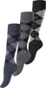 Vincent Creation® Warme Reitkniestrümpfe 3 Paar "Karo Produktbild-Vorschau 1