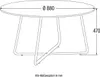 HOME DELUXE - Couchtisch Rund NOVARA 88 x 47 cm- Fishbone Produktbild-Vorschau 8