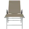 Sonnenliege Textilene und Aluminium Taupe Produktbild-Vorschau 3