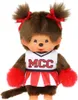 A Monchhichi doll dressed as a cheerleader. Produktbild-Vorschau