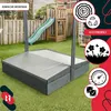 KOTARBAU® Pieskovisko so strechou 100 x 100 cm, drevené, s Náhľad obrázku produktu 8