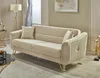 Villa Möbel Sofa Vega Creme 3-Sitzer Relax- und Produktbild-Vorschau 1