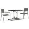 vidaXL 3 tlg. Garten Essgruppe Grau - Garten-Essgruppe - Produktbild-Vorschau 3