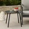 Gartenbeistelltisch - schwarz - Metall - Durchmesser 50 cm Produktbild-Vorschau 2
