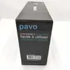 A close-up of the side of a black product box with branding and text. Voir les images du produit