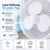 Stolný ventilátor s osciláciou 90° – Tichý ventilátor s 3 Náhľad obrázku produktu 2