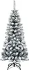 A flocked artificial Christmas tree with a metal stand, presented against a white background. Produktbild-Vorschau