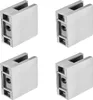 Four identical stainless steel glass clamps are arranged in a 2x2 grid on a white background. Podgląd zdjęcia produktu