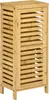 A freestanding wooden cabinet with slatted doors and sides. Náhled obrázku produktu