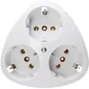 A white triple electrical socket adapter. Anteprima dell’immagine prodotto