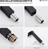 Homelody Wasserhahn Bad Wasserfall Badarmaturen Schwarz Produktbild-Vorschau 6