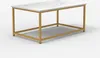 Couchtisch zeitgenössisch 100x60x45cm mit Marmoreffekt Produktbild-Vorschau 1